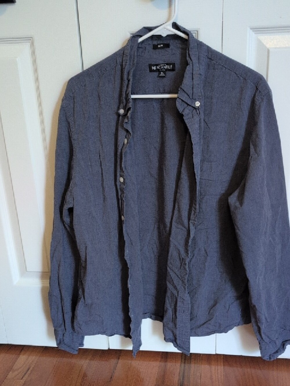 Flex Slim Fit Button-Down Shirt in Slate Blue